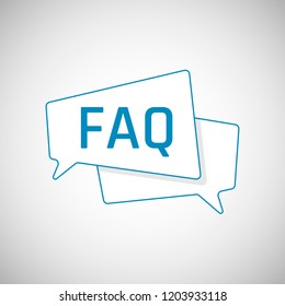 FAQ icon. Frequently Asked Question as Blue Speech bubble. Element of web icon for mobile concept and web apps. Vector illustration