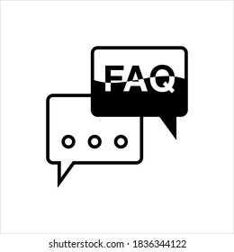 Faq Icon, Frequently Asked Question Answer Vector Art Illustration