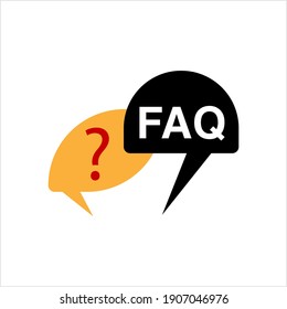 Faq Icon, Frequently Asked Question Answer Vector Art Illustration