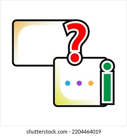 Faq Icon, Frequently Asked Question Answer Vector Art Illustration