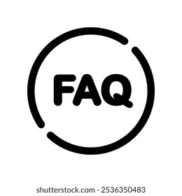 FAQ-Symbol. Häufig gestellte Fragen. Anfrage, Feedback, Problem, Kundendienstkonzepte. Flaches Vektordesign, einzelne Illustration.