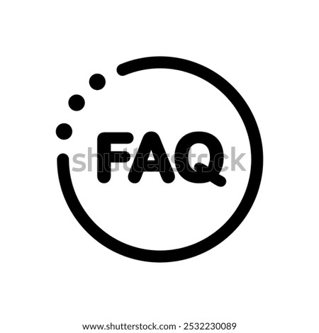 Faq icon. Frequently asked question. Inquiry, feedback, problem, customer service concepts. Flat vector design isolated illustration.