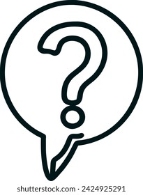 Faq icon for help, ask, discussion, speech, to get information about frequently asked questions symbol for an app or web design interface vector

