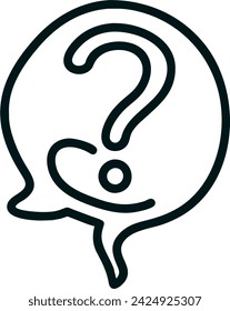 FAQ-Symbol für Hilfe, Fragen, Diskussion, Sprache, um Informationen über häufig gestellte Fragen zu erhalten Symbol für eine App oder Web-Design-Schnittstelle Vektor

