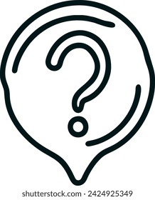 Faq icon for help, ask, discussion, speech, to get information about frequently asked questions symbol for an app or web design interface vector
