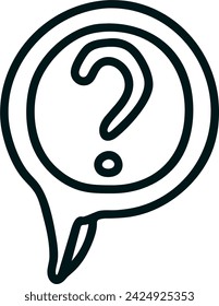 Faq icon for help, ask, discussion, speech, to get information about frequently asked questions symbol for an app or web design interface vector
