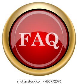 FAQ icon. Internet button on white background. EPS10 vector.
