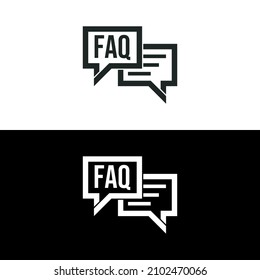 FAQ icon isolated of flat style design on white background