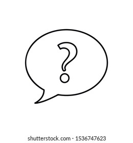 Faq Icon Isolated on White Background. Silhouette vector