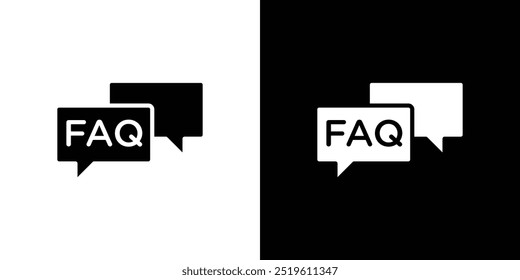 FAQ icon linear logo isolated