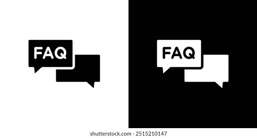 FAQ icon logo set vector