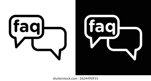 Icono de FAQ. Conjunto de Vectores de logotipos