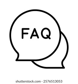 FAQ icon Outline vector for web ui