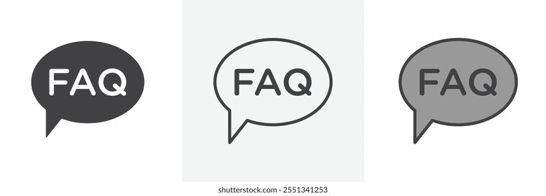 FAQ-Symbolpaket. Vektorgrafik. EPS10