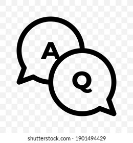 icono faq, respuesta a preguntas, vector de comunicación empresarial
