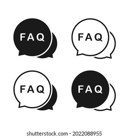 FAQ icon. Question and answer symbol. Illustration vector