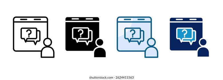 FAQ Icon Set Multiple Style Collection