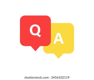 faq icon sign, question and answer in speech bubble icon button. ask question signs, Questions and answers or Q A dialogue bubbles icon ask, help, support, info, asking icons signs	