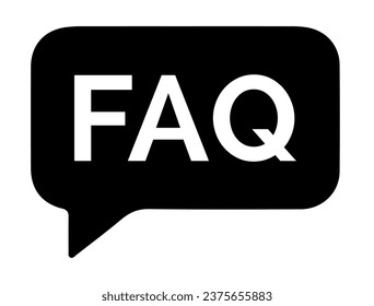 FAQ icon silhouette vector art