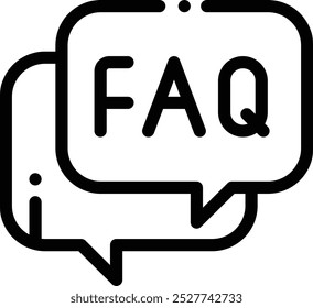 faq icon. Thin Linear Style Design Isolated On White Background