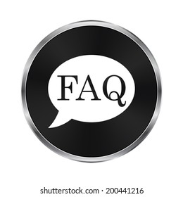 FAQ icon - vector brushed metal button?