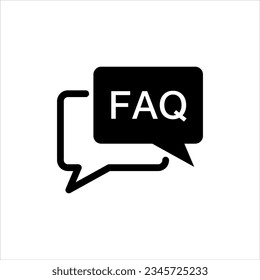 Faq icon vector flat illustration on white background..eps