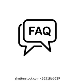 FAQ icon vetor. perguntas frequentes, ajuda, suporte, atendimento ao cliente, informações, pergunta, resposta símbolo vetor