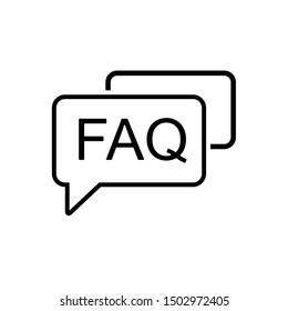 Faq icon vector. frequently illustration symbol. information sign or logo.