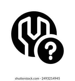 faq icon. vector glyph icon for your website, mobile, presentation, and logo design.