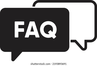 Símbolo de icono Faq, símbolo de ayuda. Diseño sencillo y plano para aplicaciones web o móviles