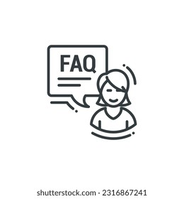 Faq icon, Faq vector illustration