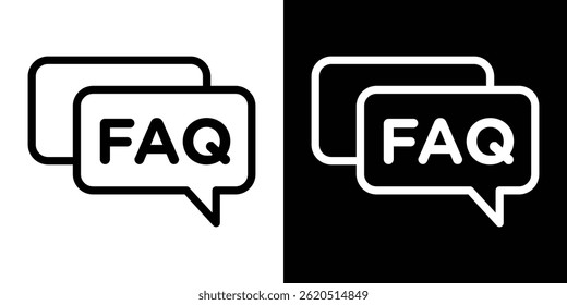 FAQ Icon Vektor, Illustration Logo Vorlage im trendigen Stil