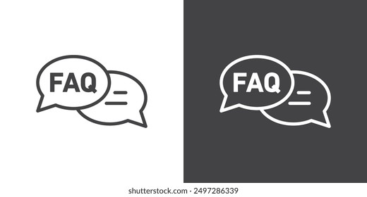 FAQ icon vector logo set collection for web app ui