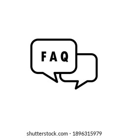 Faq icon vector. Support concept. Elements for mobile concepts and web apps. Vector EPS 10. Isolated on white background