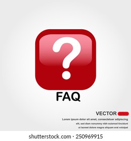 FAQ icon with white background