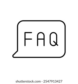 ícone faq com fundo branco vetor stock ilustração