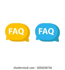 FAQ  Icons. Asked Question Sign . Vector Illustration