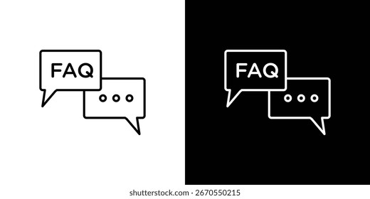 FAQ-Symbole. Vektorsymbolillustrationen.