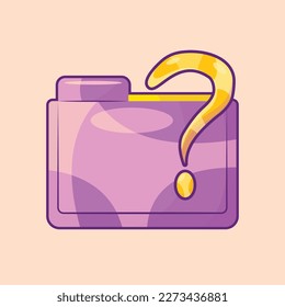 FAQ-Illustrationskonzept mit Ordner- und Fragezeichen-Vektorgrafik