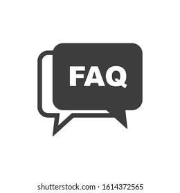 FAQ information sign icon isolated on white background. Vector illustration. Eps 10.