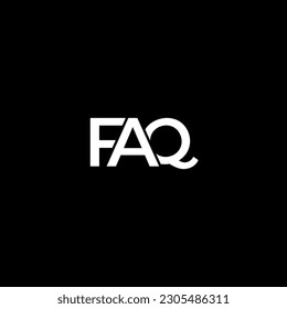 FAQ initial letter monogram logo