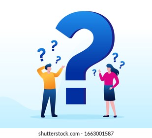 FAQ internet illustration flat vector template 