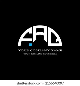 FAQ letter logo creative design with vector graphic