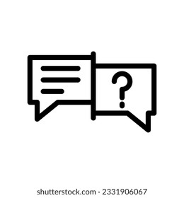 faq line icon illustration vector graphic. Simple element illustration vector graphic, suitable for app, websites, and presentations isolated on white background