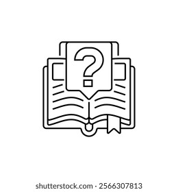 FAQ Line Icon. linear style sign for mobile concept and web design. Outline vector icon.