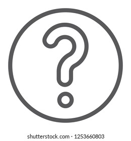 Faq line icon, question and help, ask sign, vector graphics, a linear pattern on a white background, eps 10.