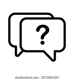 faq line icon. Simple outline style. frequently asked question 