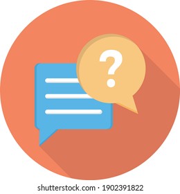 FAQ message vector flat colour icon