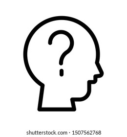 faq mind thin line vector icon