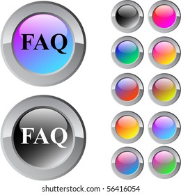 Häufig gestellte Fragen zu mehrfarbigen, glänzenden, runden Web-Buttons.